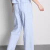 Cotton striped oxford pajama bottoms