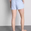 Cotton striped oxford pajama shorts
