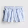 Cotton striped oxford pajama shorts
