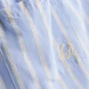 Cotton striped oxford pajama shorts
