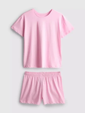 Cotton t-shirt shorty pajamas