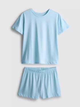 Cotton t-shirt shorty pajamas