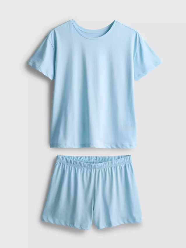 Cotton t-shirt shorty pajamas