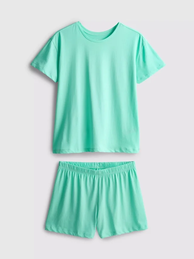 Cotton t-shirt shorty pajamas