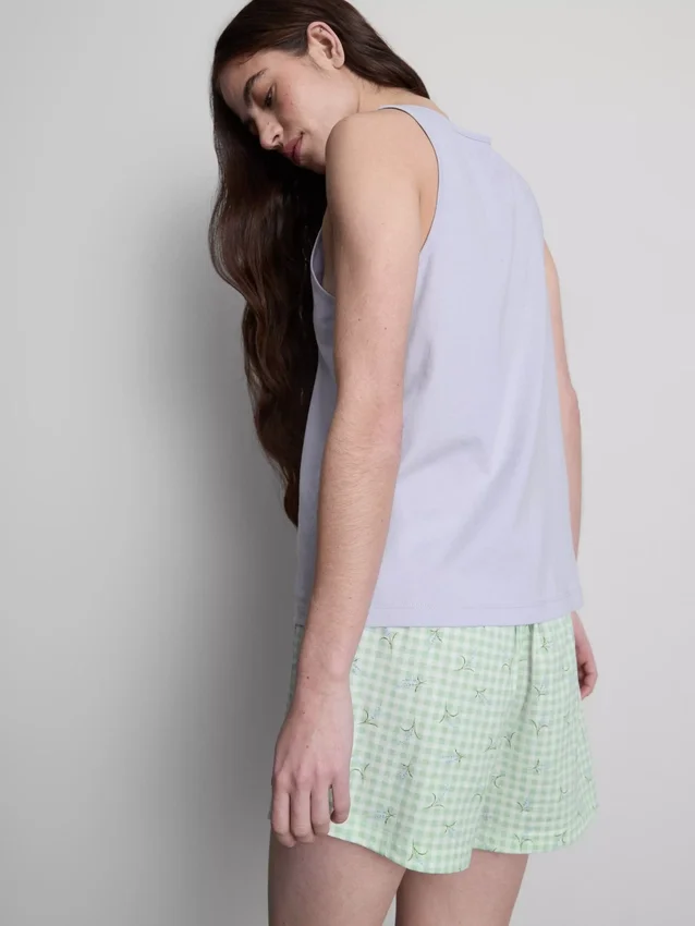 Cotton tank and shorts pajamas