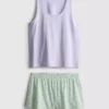 Cotton tank and shorts pajamas