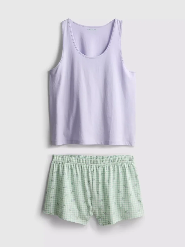 Cotton tank and shorts pajamas