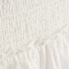 Cotton tiered embroidered mini skirt