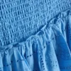 Cotton tiered embroidered mini skirt