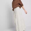 Cotton tiered maxi peasant skirt