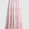 Cotton tiered maxi peasant skirt