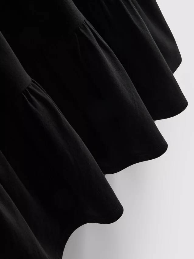 Cotton tiered maxi peasant skirt