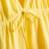 Cotton tiered v-neck mini dress