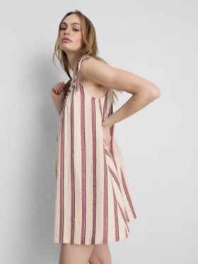 Cotton trapeze mini dress