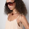 Cotton trapeze mini dress