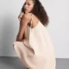 Cotton trapeze mini dress