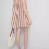 Cotton trapeze mini dress