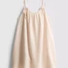 Cotton trapeze mini dress
