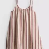 Cotton trapeze mini dress