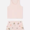 Cotton vest shorty pajamas