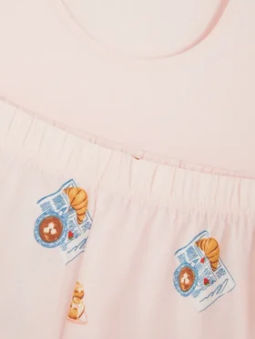 Cotton vest shorty pajamas