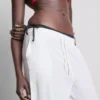 Cotton wide leg beach pants