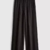 Cotton wide leg beach pants
