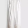 Cotton wide leg embroidered pants