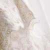 Cotton wide leg embroidered pants