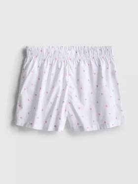 Cotton woven pajama shorts