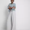 Cozy wide-leg cotton-blend joggers