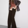Cozy wide-leg cotton-blend joggers