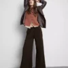 Cozy wide-leg cotton-blend joggers