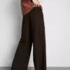 Cozy wide-leg cotton-blend joggers