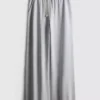 Cozy wide-leg cotton-blend joggers