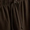 Cozy wide-leg cotton-blend joggers