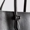 Crackle faux leather tote bag