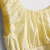Crepe square-neck corset top