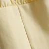 Crepe square-neck corset top