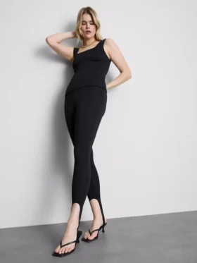 Crepe stirrup leggings
