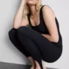 Crepe stirrup leggings