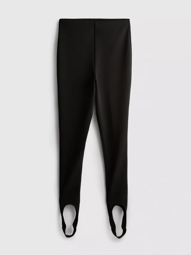 Crepe stirrup leggings