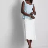 Crepe sweetheart peplum top