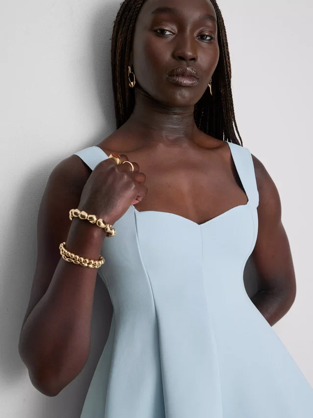 Crepe sweetheart peplum top