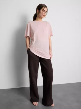 Crew neck longline tee