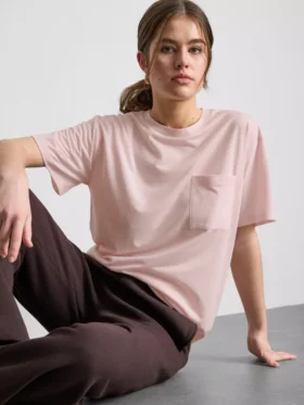 Crew neck longline tee