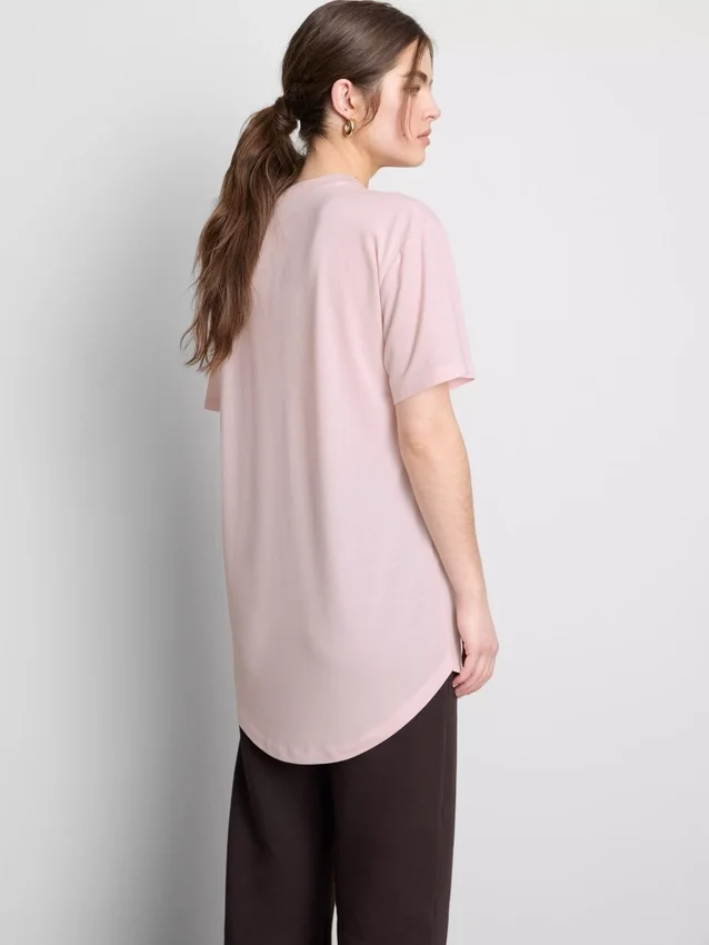 Crew neck longline tee