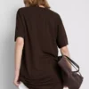 Crew neck longline tee