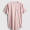 Crew neck longline tee