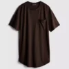 Crew neck longline tee